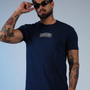 Camisa Longline Azul Escura